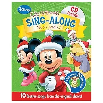 Disney Christmas Sing: With over 50 festive stickers! Hardcover – July 25, 2014